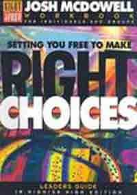 Beispielbild fr Setting You Free to Make the Right Choices: Workbook for Junior High and High School Students/Leader's Guide zum Verkauf von Front Cover Books