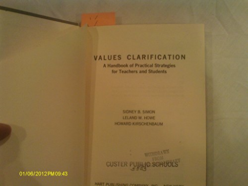 9780805510386: Values Clarification: A Handbook of Practical Strategies for Teachers and Students