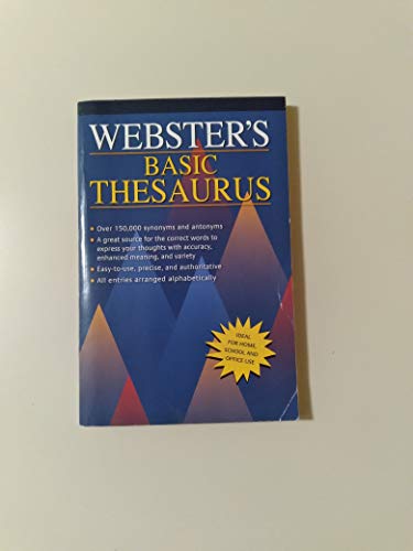 Beispielbild fr Webster's Basic Thesaurus zum Verkauf von BookHolders
