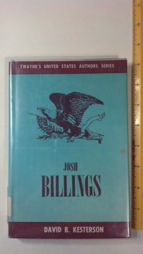 Stock image for Josh Billings for sale by Better World Books