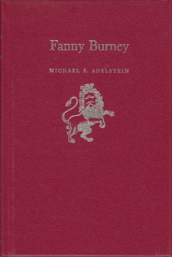 Stock image for Fanny Burney (Twayne's English Authors Series, 67) for sale by BookMarx Bookstore