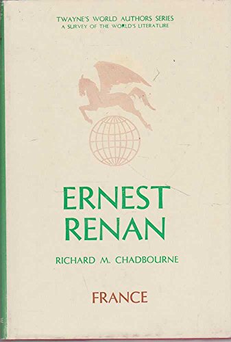 Imagen de archivo de Ernest Renan (Twayne's World Authors Series) a la venta por GoldBooks