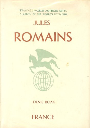 Beispielbild fr Jules Romains zum Verkauf von Better World Books: West