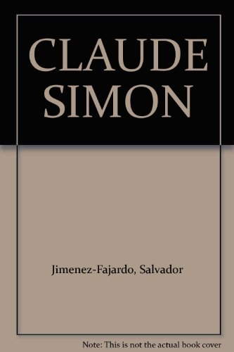 Stock image for Claude Simon for sale by RWL GROUP  (Booksellers)
