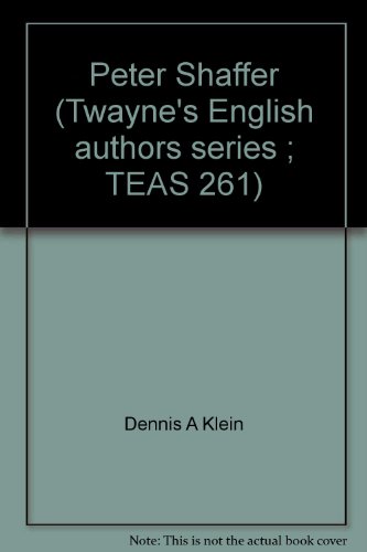 Imagen de archivo de Peter Shaffer (Twayne's English authors series ; TEAS 261) a la venta por Redux Books