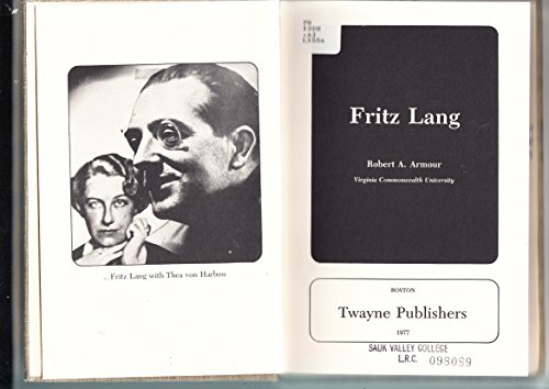 Beispielbild fr Fritz Lang zum Verkauf von Better World Books