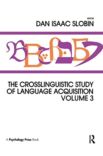9780805801057: The Crosslinguistic Study of Language Acquisition: Volume 3: 003