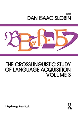 Stock image for The Crosslinguistic Study of Language Acquisition for sale by Blackwell's