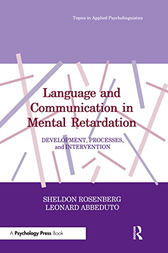 Beispielbild fr Language and Communication in Mental Retardation zum Verkauf von Blackwell's