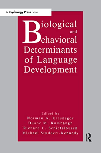 Stock image for Biological and Behavioral Determinants of Language Development for sale by Better World Books Ltd