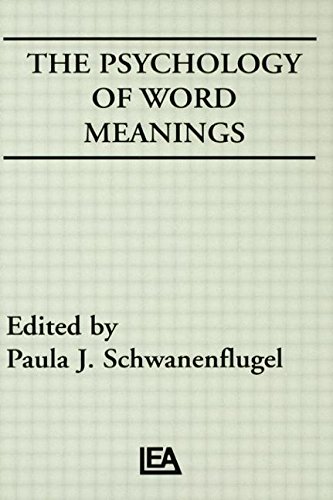 9780805806618: The Psychology of Word Meanings (Cog Studies Grp of the Inst for Behavioral Research at UGA)