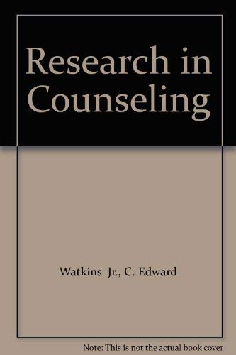 Imagen de archivo de Research in Counseling a la venta por BookHolders