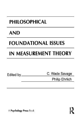 9780805807264: Philosophical and Foundational Issues in Measurement Theory