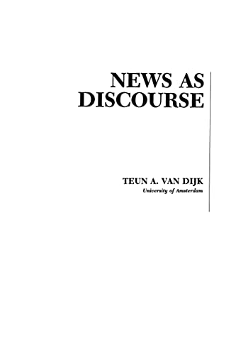 9780805808285: News As Discourse (Routledge Communication Series)