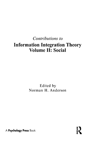 Beispielbild fr Contributions To Information Integration Theory zum Verkauf von Blackwell's