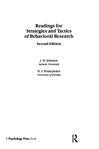 9780805809060: Readings for Strategies and Tactics of Behavioral Research