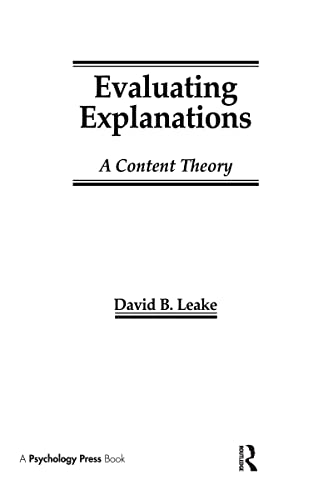 Stock image for Evaluating Explanations: A Content Theory (Artificial Intelligence Series) for sale by HPB-Red