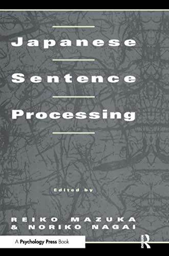 9780805811254: Japanese Sentence Processing