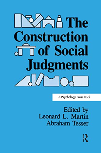 9780805811490: The Construction of Social Judgments (Cog Studies Grp of the Inst for Behavioral Research at UGA)