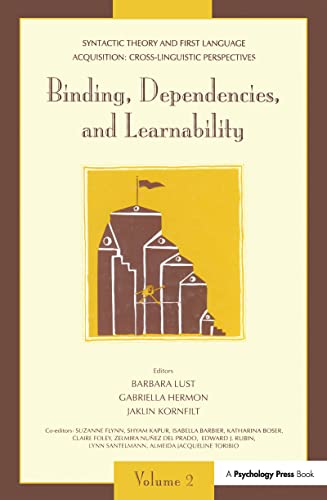 Stock image for Syntactic Theory and First Language Acquisition: Cross-linguistic Perspectives -- Volume 2: Binding, Dependencies, and Learnability for sale by Books From California
