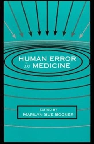 Imagen de archivo de Human Error in Medicine (Human Error and Safety) a la venta por Chiron Media