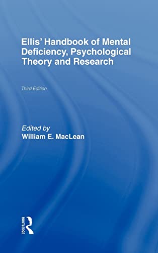 Stock image for Ellis' Handbook of Mental Deficiency, Psychological Theory and Research for sale by Better World Books