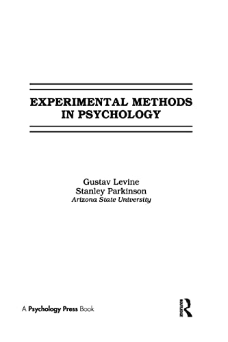 Imagen de archivo de Experimental Methods in Psychology a la venta por Chiron Media