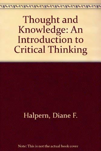 9780805814934: Thought and Knowledge: An Introduction to Critical Thinking