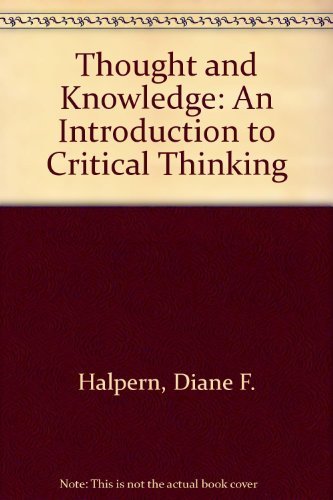 9780805814934: Thought and Knowledge: An Introduction to Critical Thinking