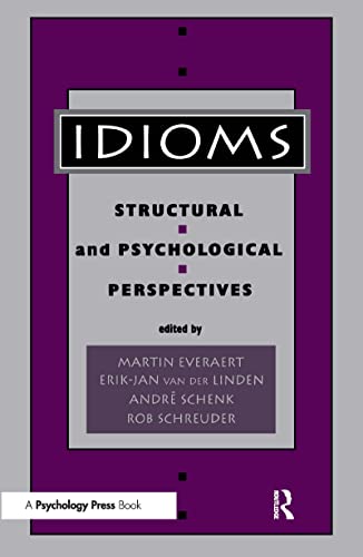 9780805815054: Idioms: Structural and Psychological Perspectives