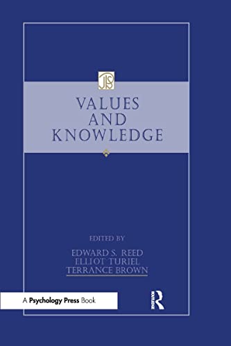 Imagen de archivo de Values and Knowledge (Jean Piaget Symposia Series) a la venta por More Than Words