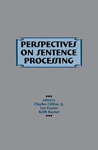 Beispielbild fr Perspectives on Sentence Processing zum Verkauf von Blackwell's