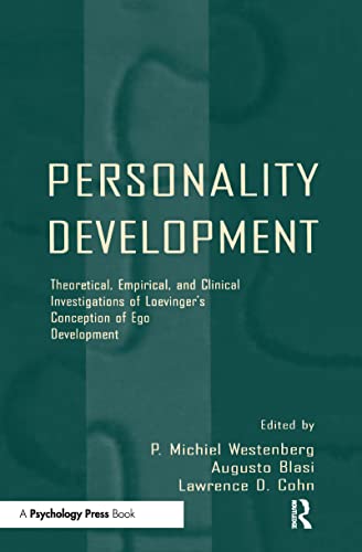 Imagen de archivo de Personality Development: Theoretical, Empirical, and Clinical Investigations of Loevinger's Conception of Ego Development a la venta por More Than Words