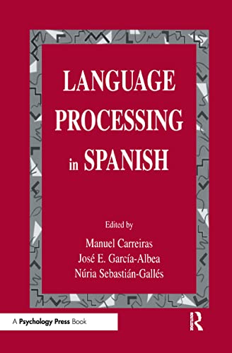 Imagen de archivo de Language Processing in Spanish a la venta por Bookmonger.Ltd