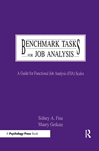 Stock image for Benchmark Tasks for Job Analysis: A Guide for Functional Job Analysis (fja) Scales for sale by ThriftBooks-Atlanta