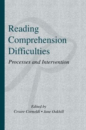 Imagen de archivo de Reading Comprehension Difficulties: Processes and Intervention a la venta por Chiron Media