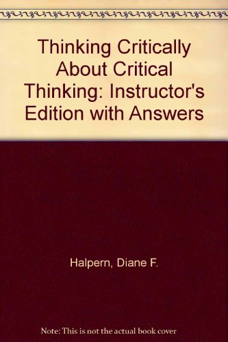 9780805821772: Thinking Critically About Critical Thinking