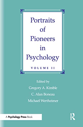 Beispielbild fr Portraits of Pioneers in Psychology: Volume II (Vol 2) zum Verkauf von HPB-Red