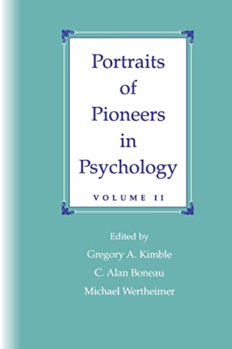 Imagen de archivo de Portraits of Pioneers in Psychology: Volume II a la venta por Blackwell's
