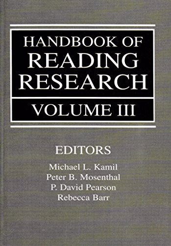 Stock image for Handbook of Reading Research, Volume III for sale by Better World Books