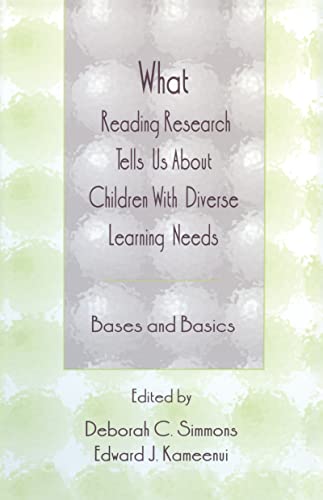 Beispielbild fr What Reading Research Tells Us About Children With Diverse Learning Needs: Bases and Basics (The LEA Series on Special Education and Disability) zum Verkauf von HPB-Red