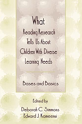 Beispielbild fr What Reading Research Tells Us About Children With Diverse Learning Needs: Bases and Basics (The LEA Series on Special Education and Disability) zum Verkauf von Wonder Book