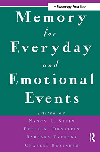 Stock image for Memory for Everyday and Emotional Events for sale by Ann Becker