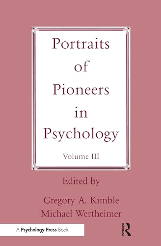 9780805826203: Portraits of Pioneers in Psychology: Volume III: 3