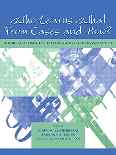 Who Learns What from Cases and How?: The Research Base for Teaching and Learning With Cases