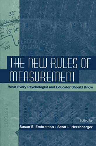 Imagen de archivo de The New Rules of Measurement: What Every Psychologist and Educator Should Know (Multivariate applications series) a la venta por Chiron Media