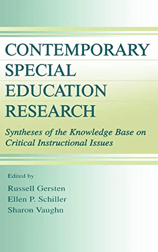 Stock image for Contemporary Special Education Research: Syntheses of the Knowledge Base on Critical Instructional Issues for sale by Moe's Books