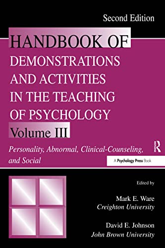 Beispielbild fr Handbook of Demonstrations and Activities in the Teaching of Psychology zum Verkauf von Blackwell's