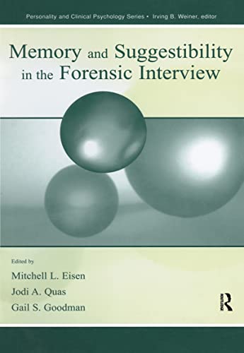 Stock image for Memory and Suggestibility in the Forensic Interview (Personality and Clinical Psychology) for sale by Chiron Media