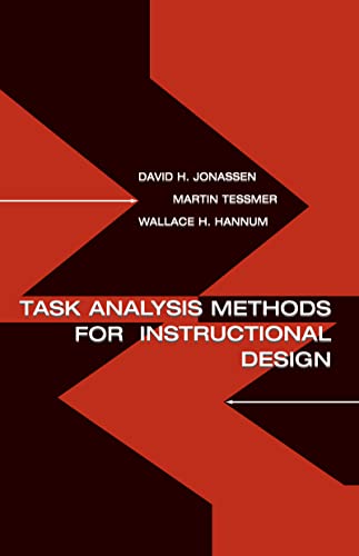 Stock image for Task Analysis Methods for Instructional Design for sale by Better World Books